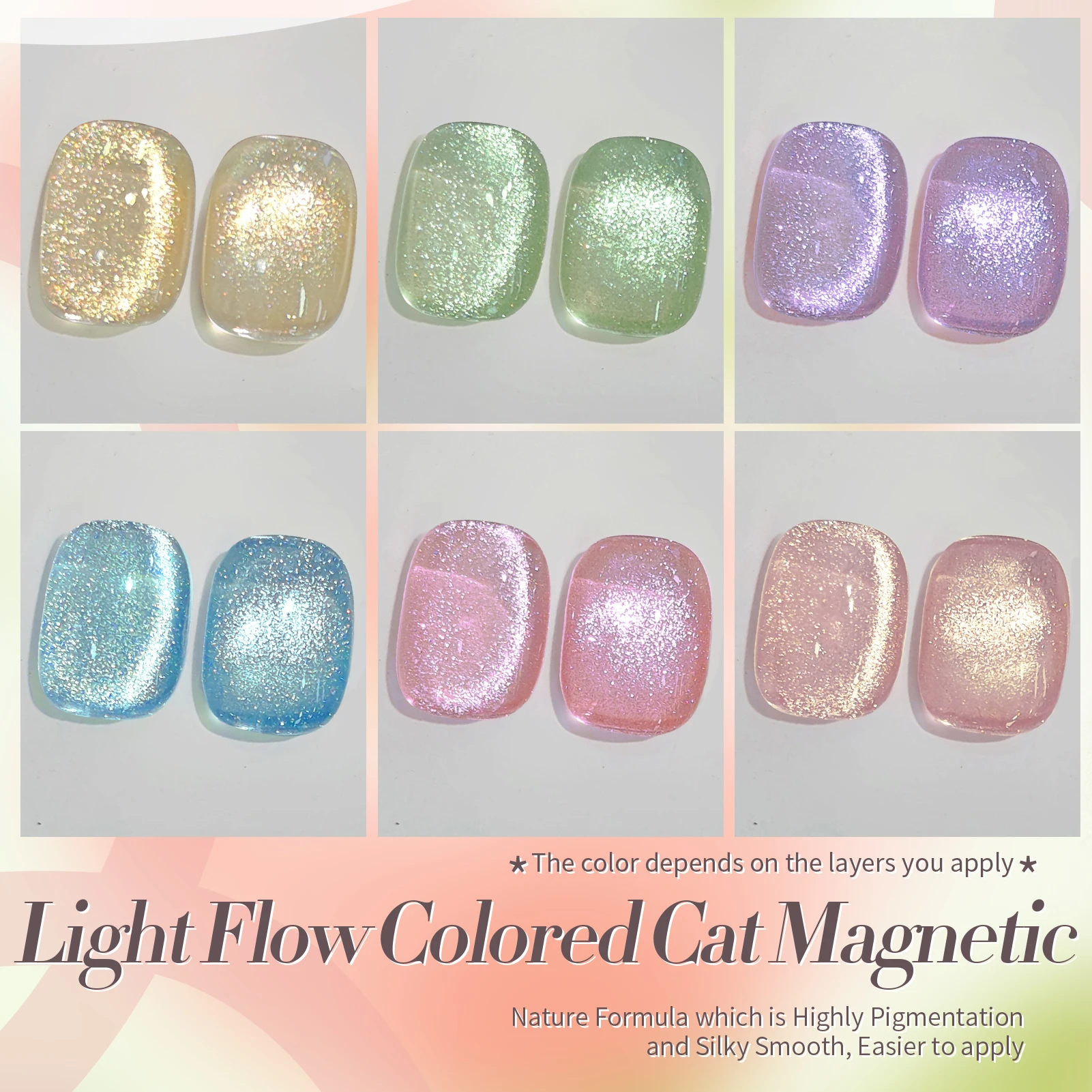 BORN PRETTY 10ml Spring Green Cat Magnetic Gel Nail Polish for Nails Design Glitter Semi Permanent Sparkling Magnet Nail Gel