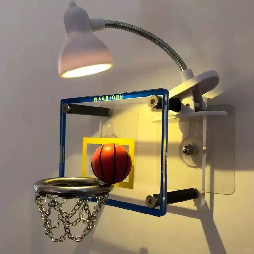 

Mini Basketball Hoop Night Light with Team Design, Creative High-End Desktop Decoration for Basketball Lovers