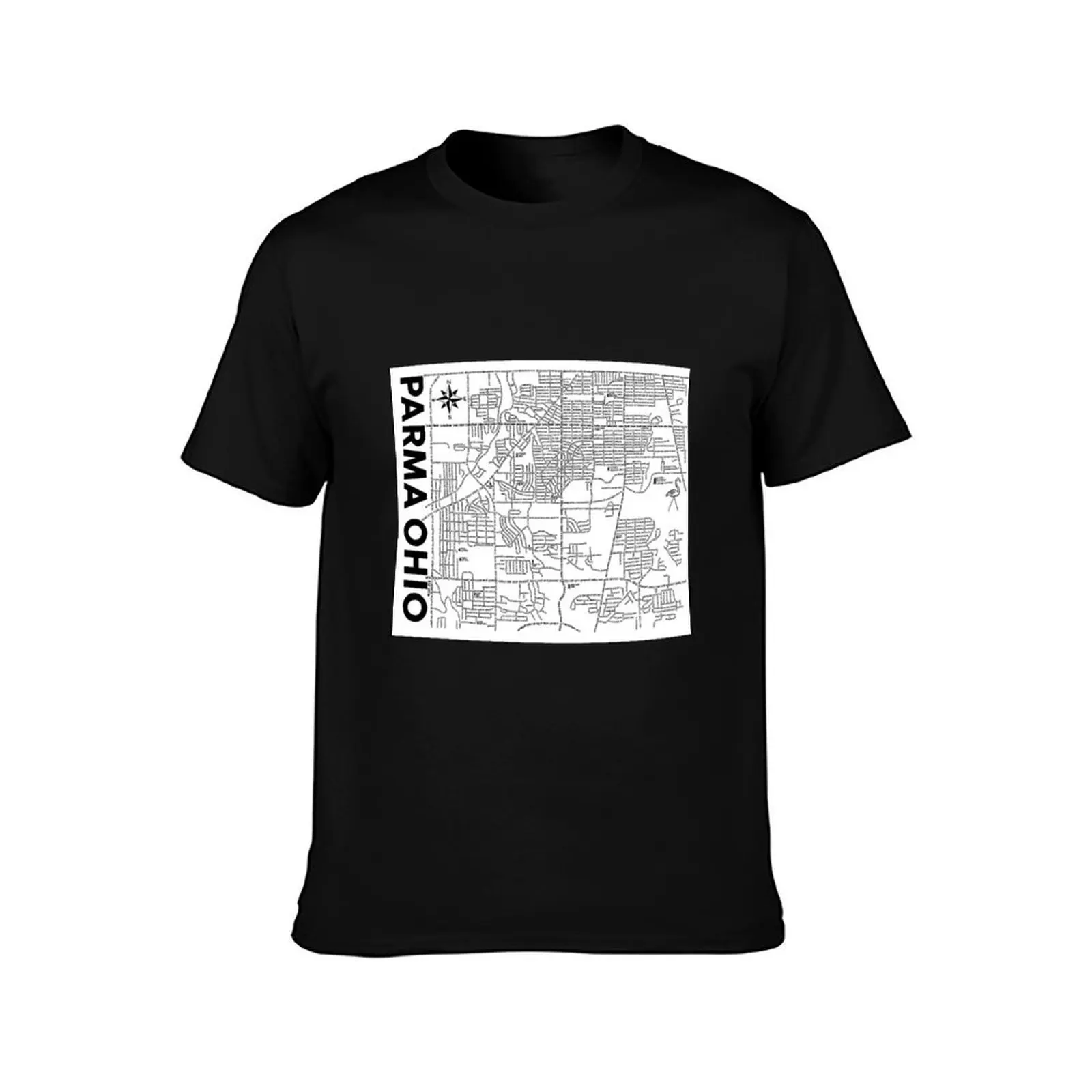 Parma Ohio Map T-Shirt Work Wear Breathable Tee