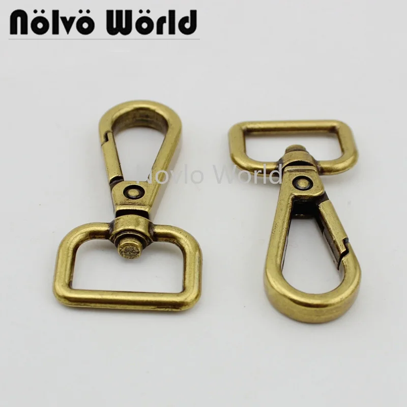 

20-100Pcs 3 size 19-25-32mm Dull gold finish classic swivel snap hook clasps clip for DIY bags parts accessories