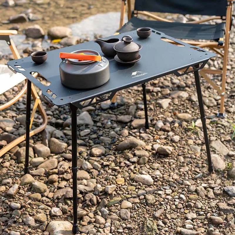 Outdoor Camping Tactical Aluminium Alloy Table Portable Liftable Anti-corrosion And Anti-rust Folding Picnic Table