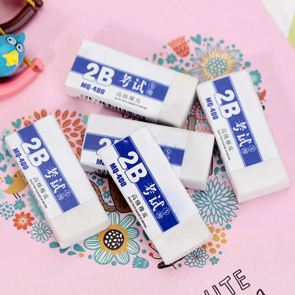 

10Pcs Art Eraser Set Lovely Rubber Material Wipe Clean Smooth for School Office Supplies 2B Exam Eraser Drawing Correction Tool