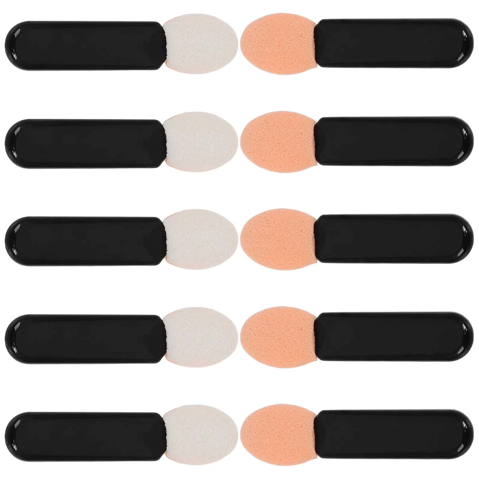 10Pcs Travel Eyeshadow Brush Compact Dual Ended Makeup Applicator for Products Precision Application Blending