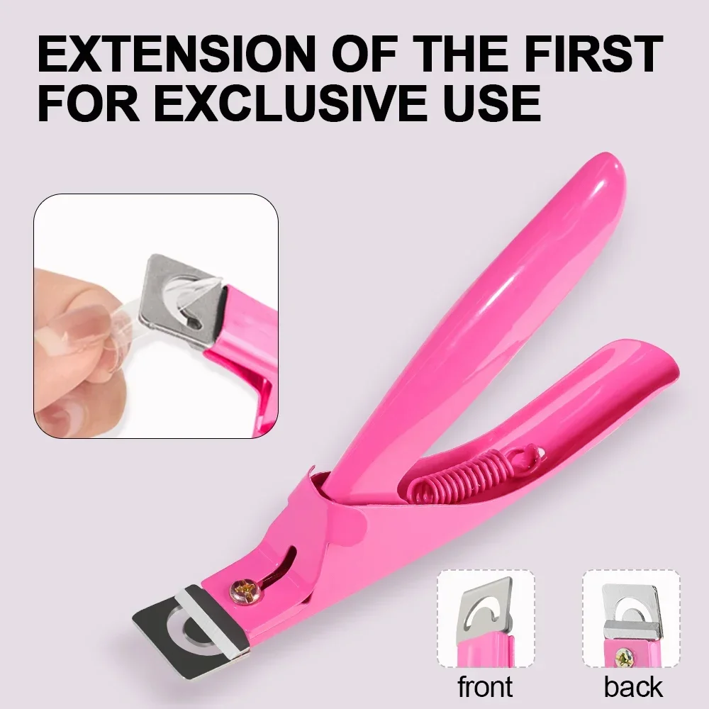 Akrylowe nożyczki do paznokci ze stali nierdzewnej U Word False Tips Trimmer Manicure Tools Straight Cut Kit z 12-częściowym magnesem