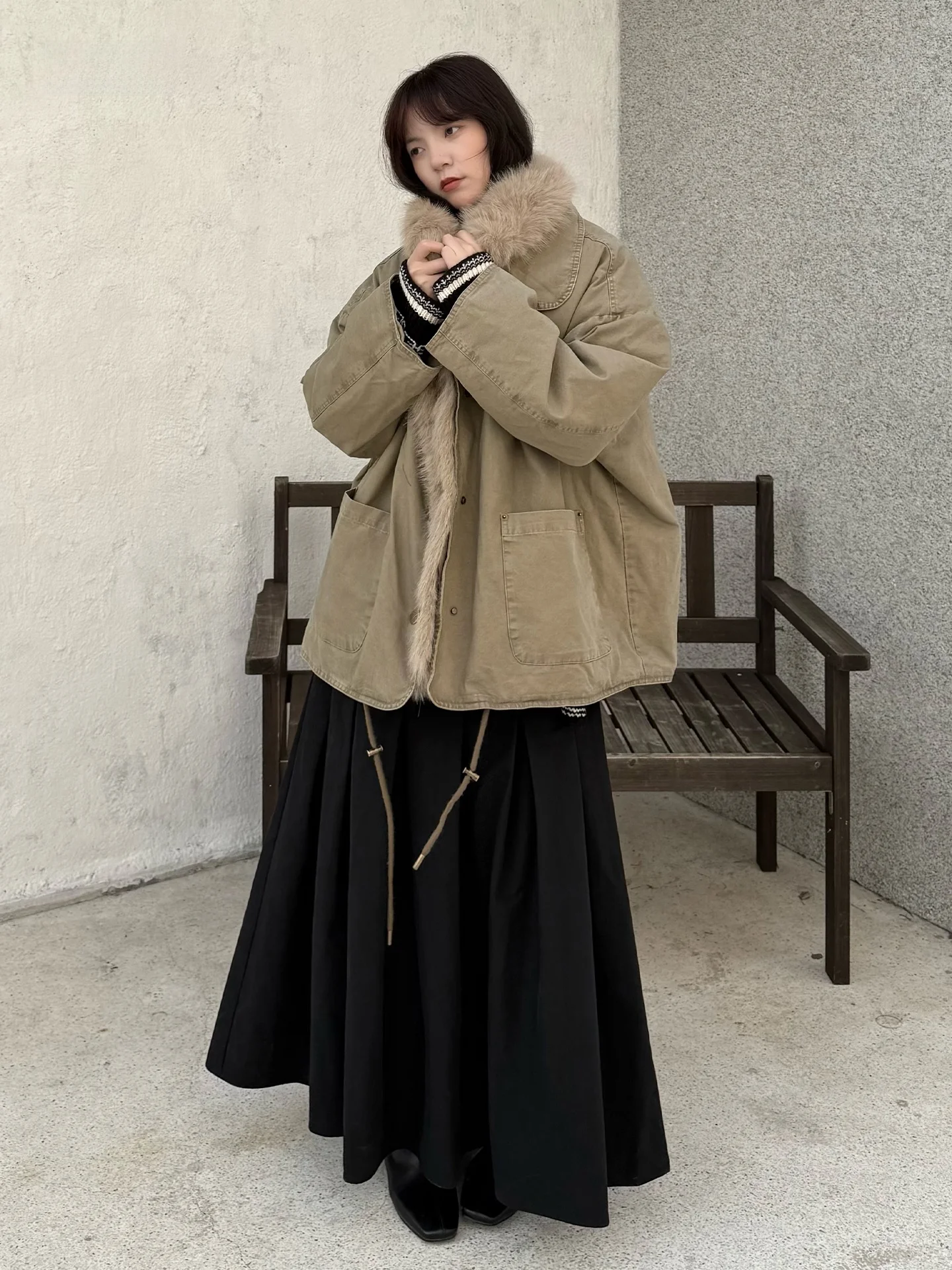 

Женская парка Land And Mountain Island из хлопка с отстегивающимся меховым воротником, теплая, однотонная, для повседневной носки, удлиненная