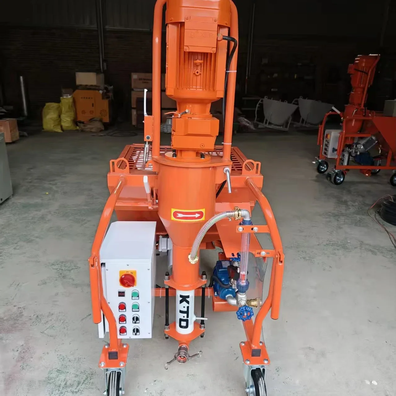 Aoyu M9 Wall Plaster Spraying Machine 5kW 220V 380V PLC Controlled Gypsum Stucco Mortar Sprayer for Construction Wall Finishing
