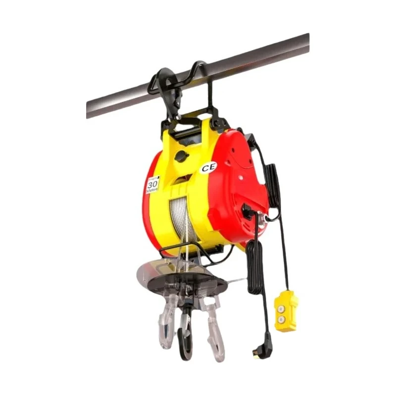 رافعة كهربائية صغيرة 220 فولت رافعة منزلية صغيرة رفع التحكم عن بعد المحمولة رافعة كهربائية رافعة ونش