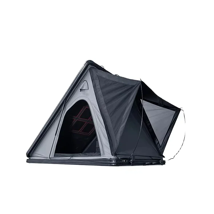 Ultra-thin rhombus car roof tent durable aluminum alloy design hard shell Oxford canvas 2-4 people 4x4 off-road