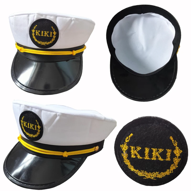 Adult yacht sailor captain hat for men and women party KIKI logo