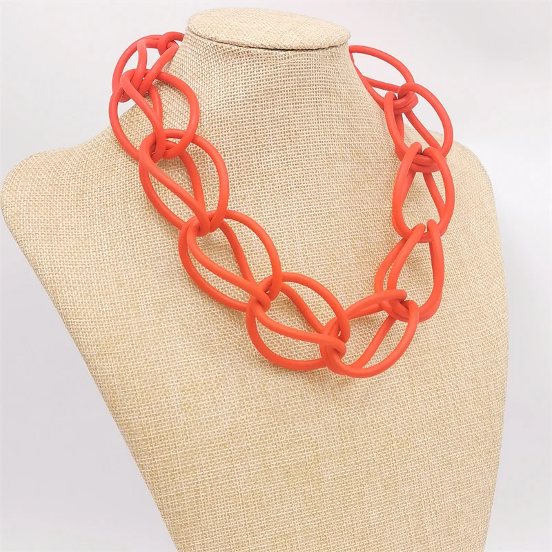 UKEBAY Neue Choker-Halskette für Damen, handgefertigtes Design, luxuriöse Pulloverkette, Gummi-Schmuck für Party, Gothic-Ethno-Halsketten – Detail 5