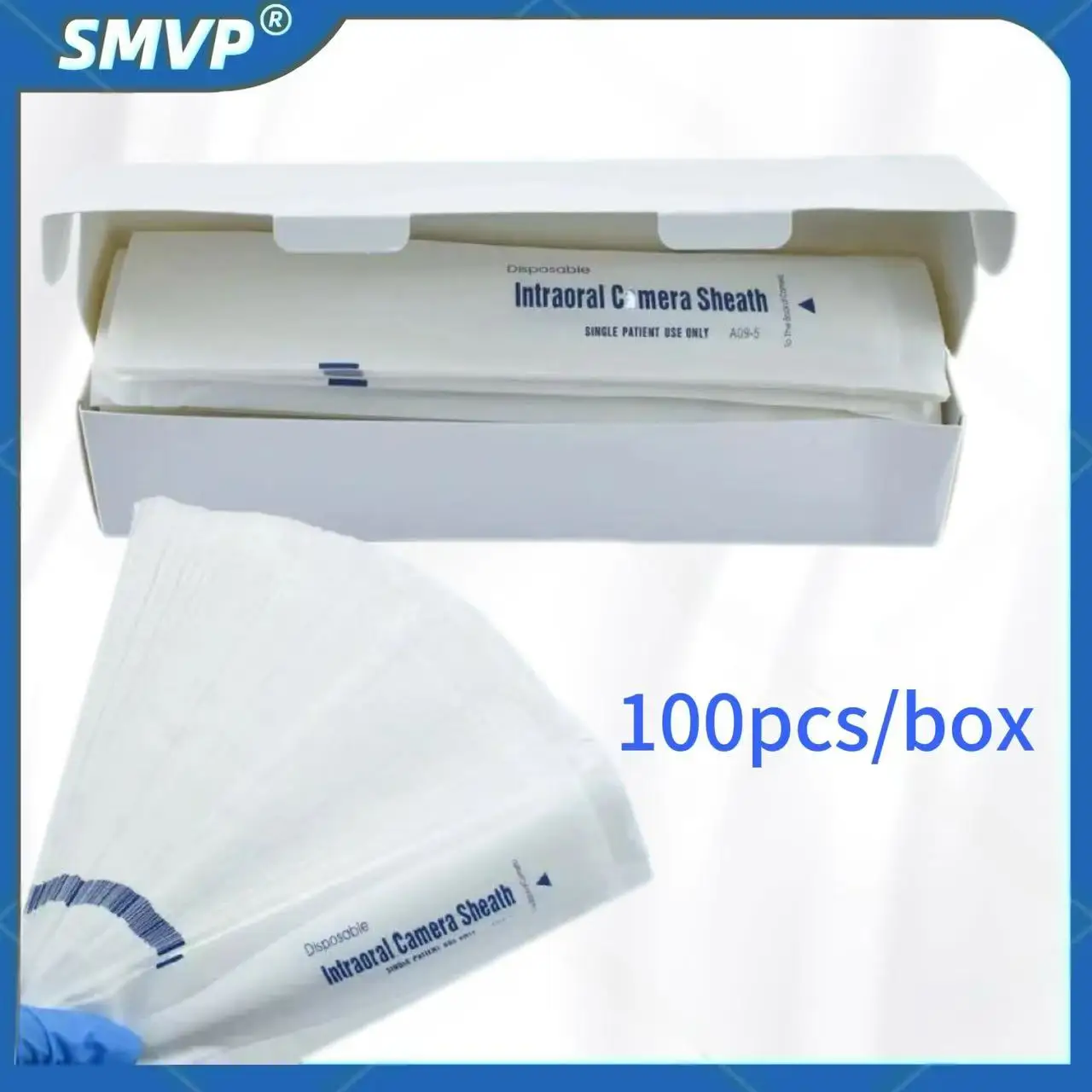 Disposable Dental Intraoral Camera Sheath Dentistry Endoscope Film Handle Protective Covers Sleeves Dental Consumable100Pcs/box