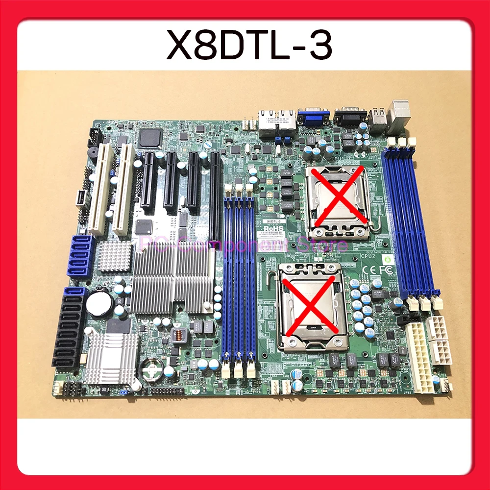 

X8DTL-3 For Supermicro Server Motherboard Xeon processor 5600/5500 Series SATA2 PCI-E 2.0 Integrated Matrox G200eW Graphics DDR3