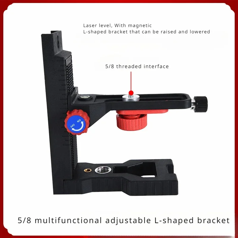 Imagem -03 - Multifuncional Ajustável Parede Laser Nível Suporte pé Ajustável Forte Magnético Pan Tilt
