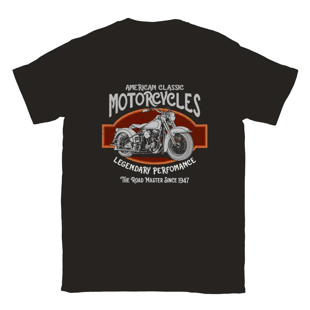 

American Classic Motorcycles T-Shirt 100% Cotton O-Neck Short Sleeve Summer Casual Mens T-shirt Streetwear