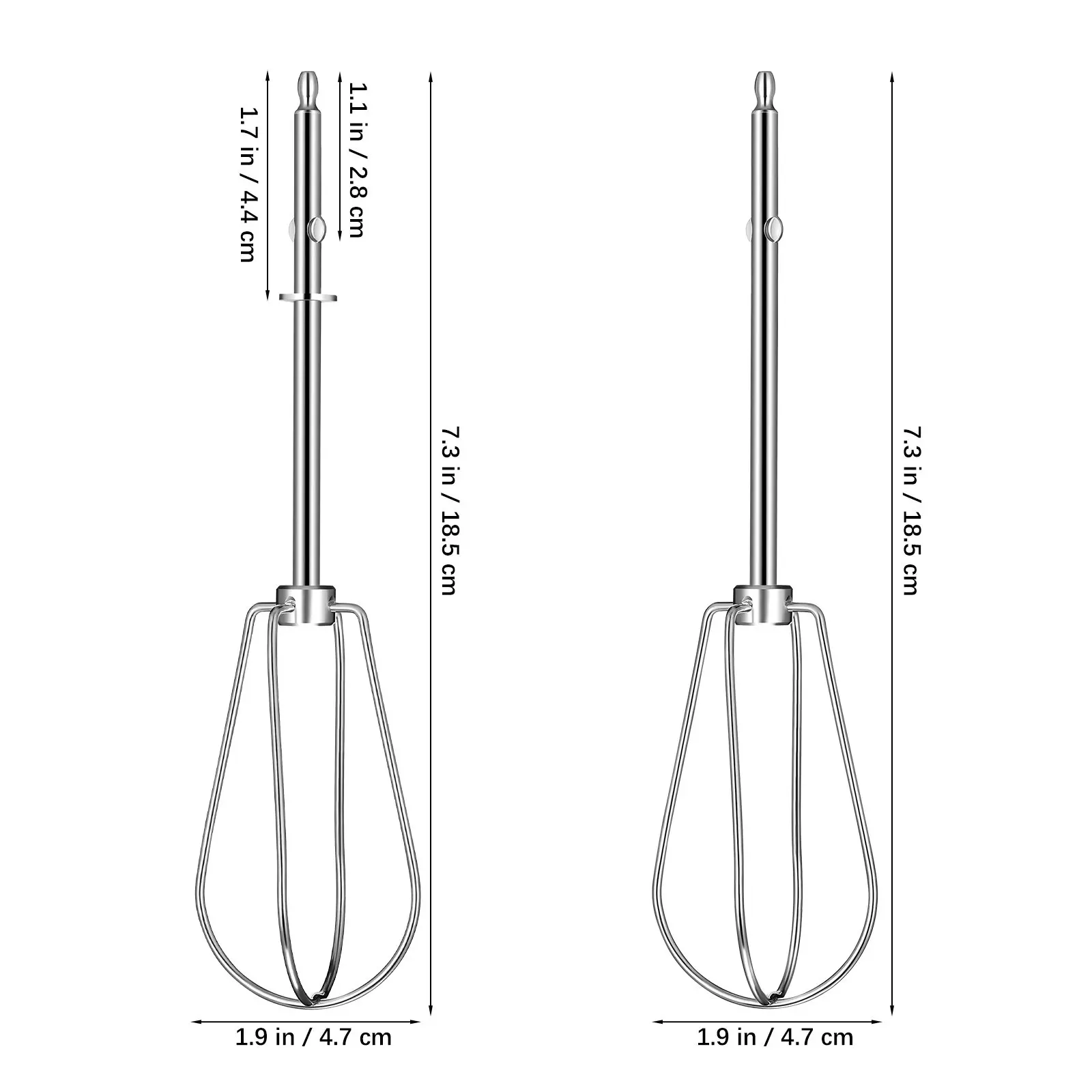2 Pcs Whisk Electric Mixer Parts Hand Beaters Replacement Attachments Drum Mallets Accessories Beating Tool