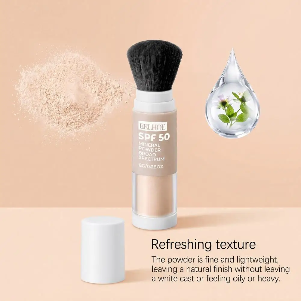 EELHOE SPF 50+ Sunscreen Setting Powder Oil Control Long Lasting Matte Natural Smooth Protective Powder Outdoor Breathable