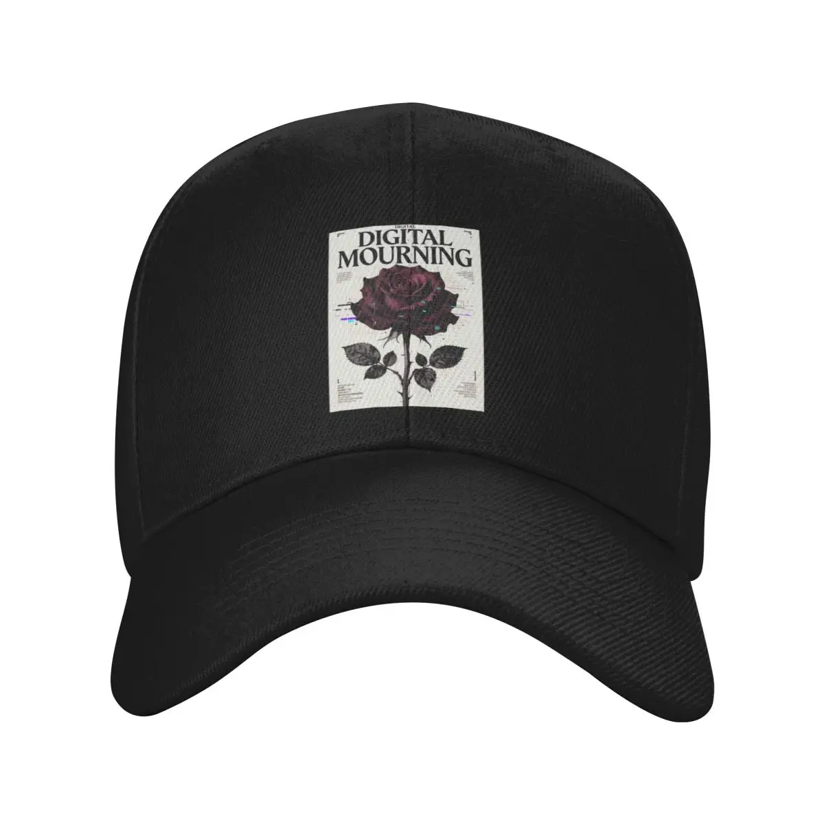 Fashion Digital Morning Cyber Rose baseball cap Adjustable Denim Hat Sun Visor Cap