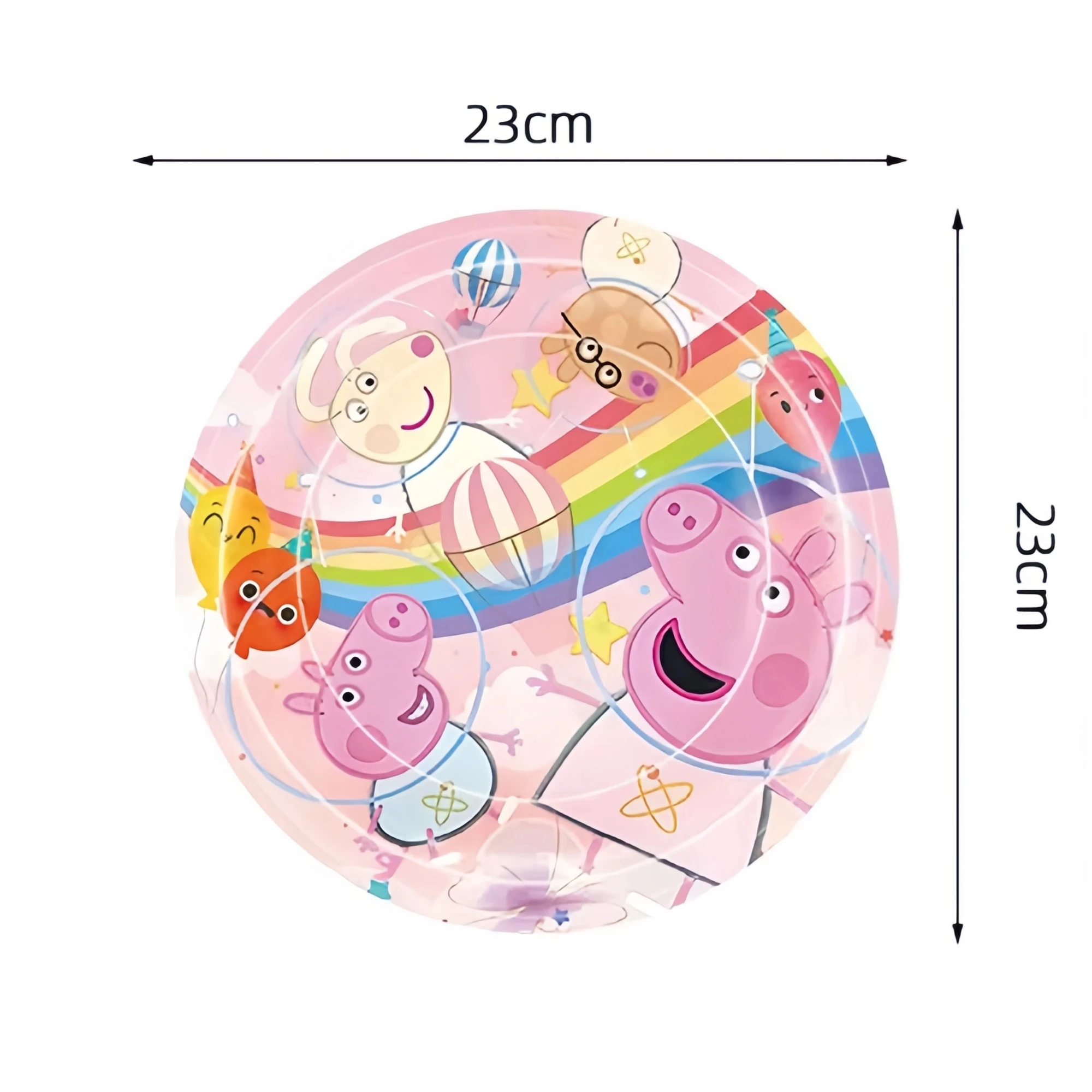 Peppa Pig Geburtstagsparty-Dekorationen: Ballons, Teller, Becher, Banner, Tischgeschirr-Set für Babyparty, George Page Partyzubehör, Kindergeschenke – Detail 2