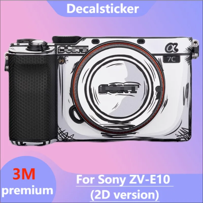 Stylized Decal Skin For Sony ZV-E10 ZVE10 Camera Sticker Vinyl Wrap Anti-Scratch Protective Film Protector Coat Alpha ZV E10