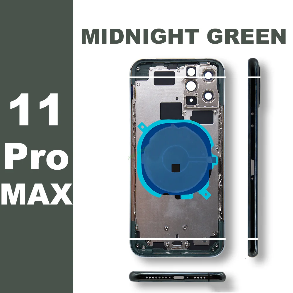 housing For Iphone 11 Pro Max 6.5\'\' / 11Pro 5.8\'\' Housing Cover Battery Door Rear Chassis Middl Frame Case with Back Glass