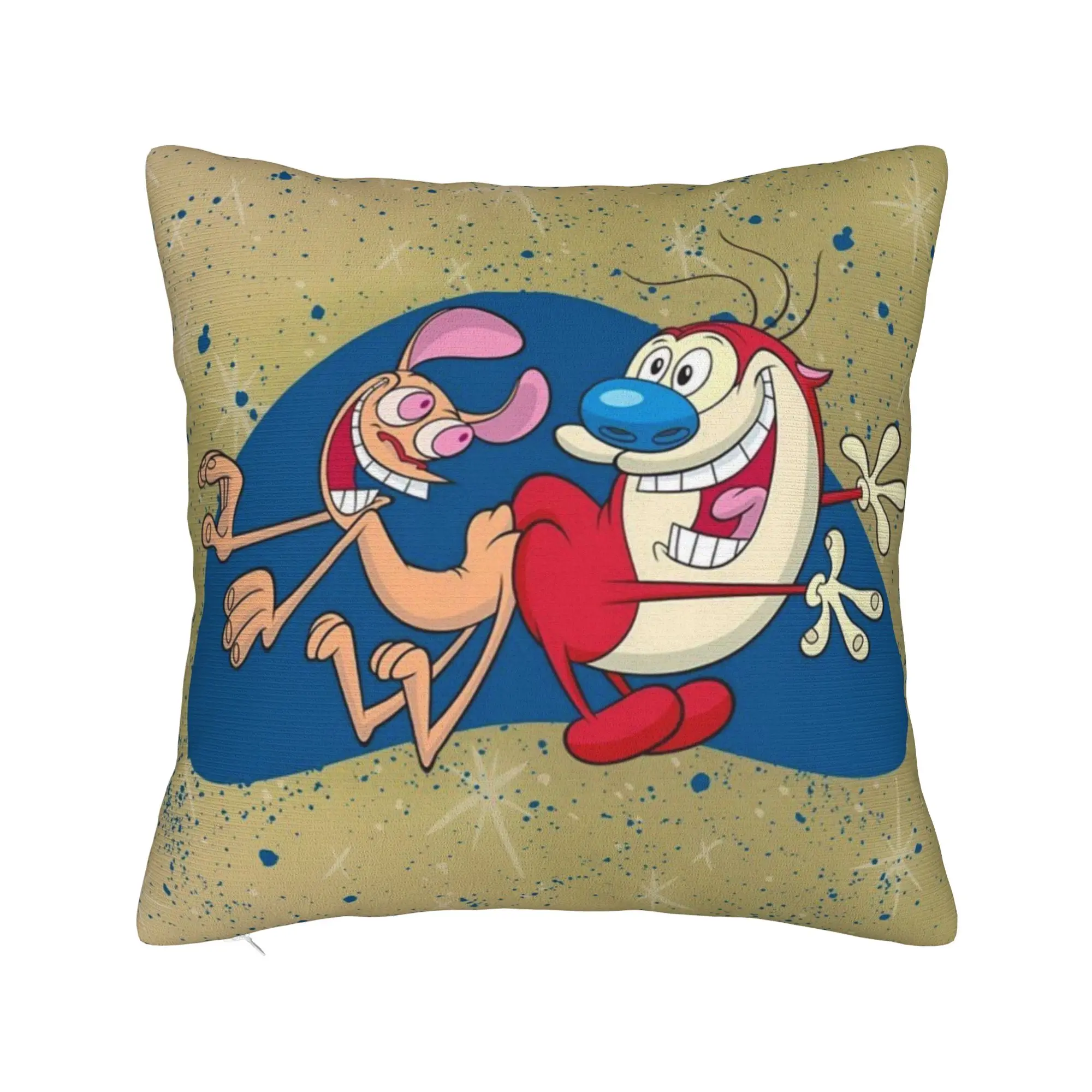 Home Decoration  Duo Rucksack Ren & Stimpy  Pillowcases Merch  Pillow Covers Square Multi Size