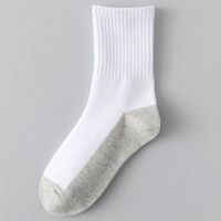 4/6Pairs Casual Simple Men's Mid-calf Socks Hosiery Non-slip Men Tube Socks Breathable Patchwork Sports Sock Students
