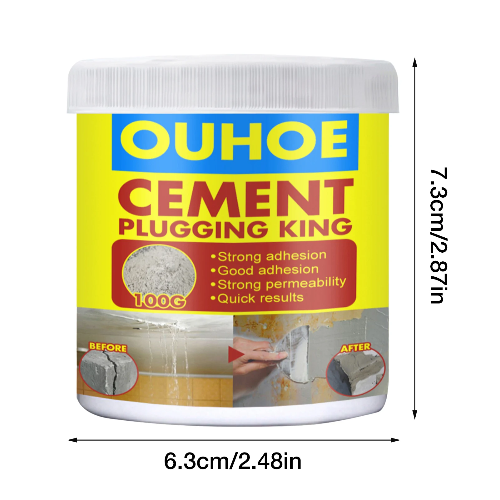 Agente impermeável leve do reparo da parede do agente do reparo da parede do creme 100g do reparo da parede do spackle rapidamente encher furos e rachadura da parede