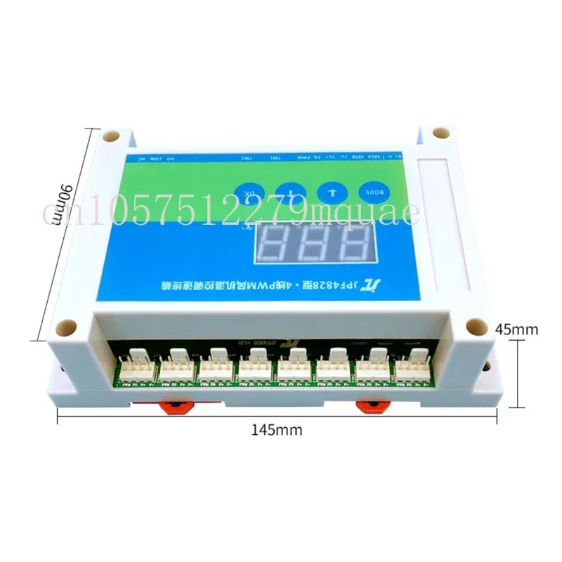 

4-wire PWM Fan Speed Controller DC 12V 24V 48v 12A PLC temperature control EC fan governor speed regulation mute noise