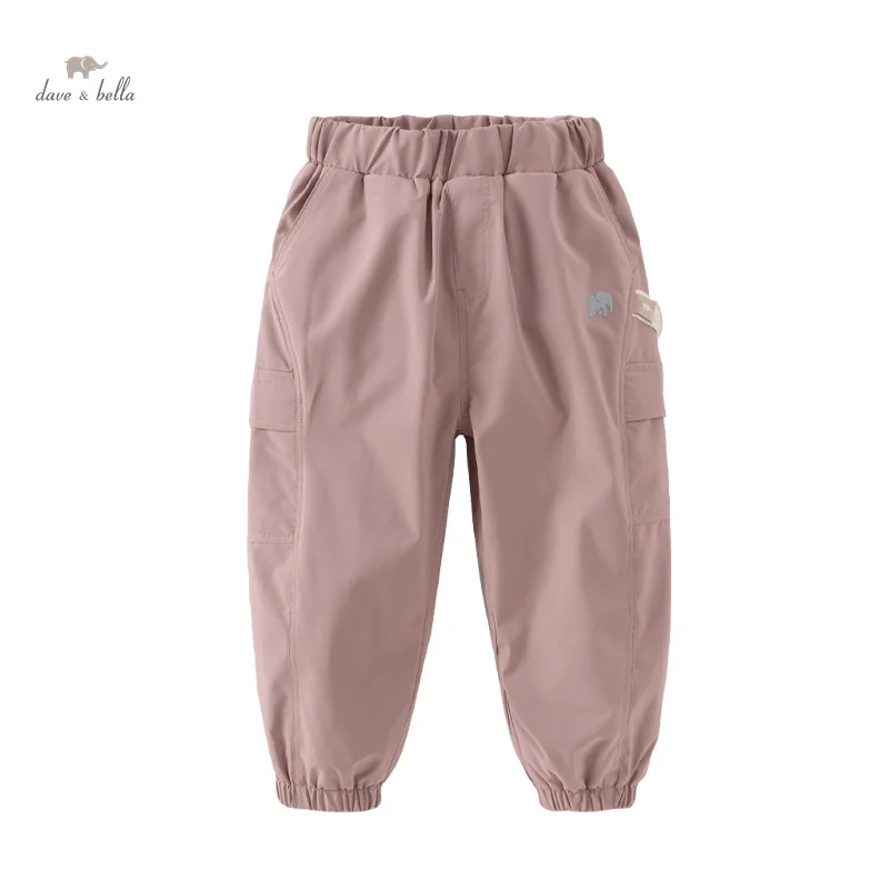 Dave Bella Boys Girls Baby Trousers 2024 New Autumn Winter Sporty Children\'s Pants Comfortable Fashion Casual Outdoor DB4243943