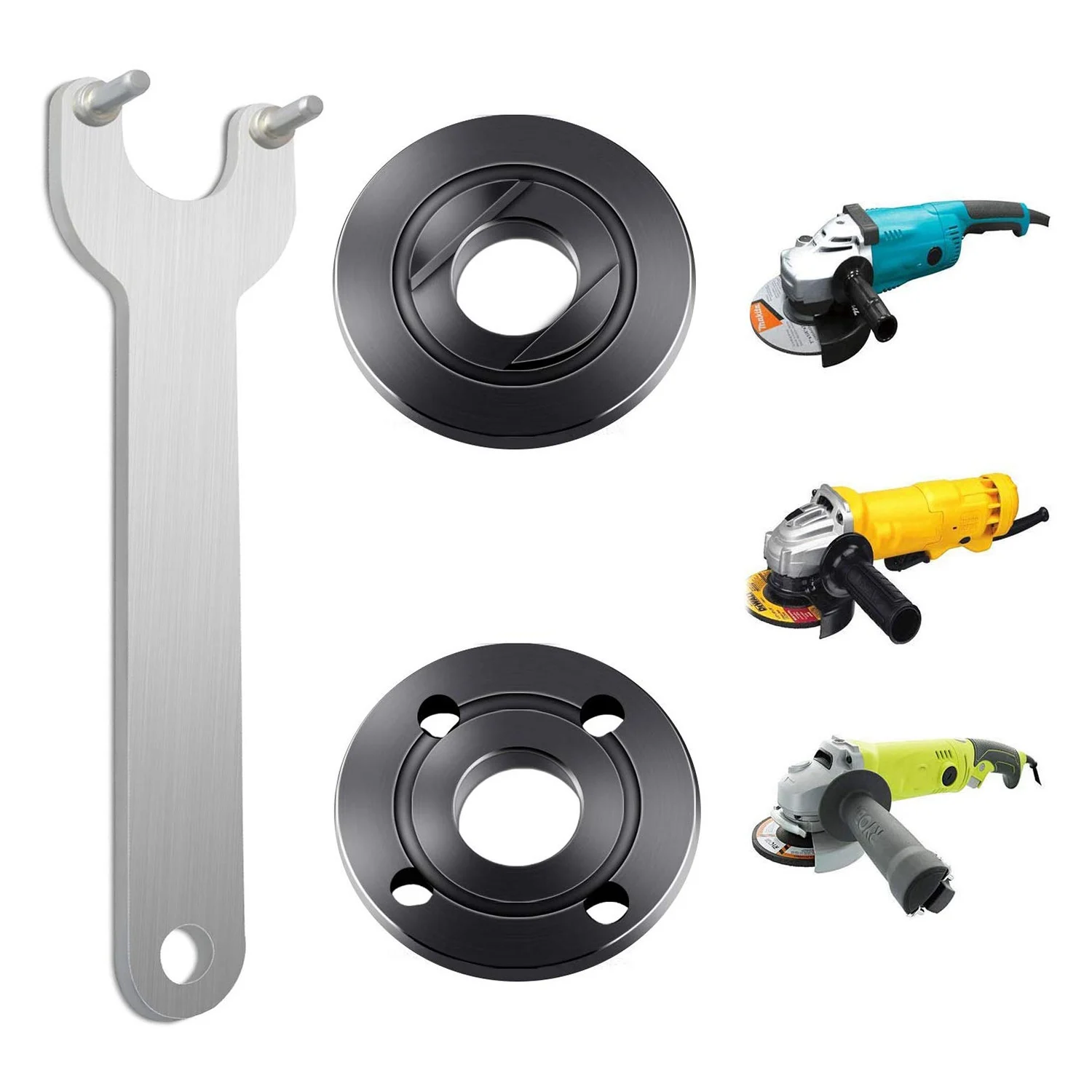 Smerigliatrice flangia chiave angolare chiave dado di bloccaggio in metallo per Dewalt Makita 193465-4 Bosch Black & Decker Ryobi 4.5 pollici 5 pollici 5/8-11
