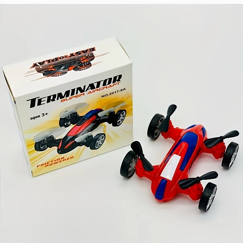 لعبة سيارة احتكاك غير قابلة للطيران على شكل طائرة بدون طيار للأطفال، مركبة تعمل بالدفع والسحب والقصور الذاتي، تصميم كوادكوبتر متين للأولاد والبنات #6