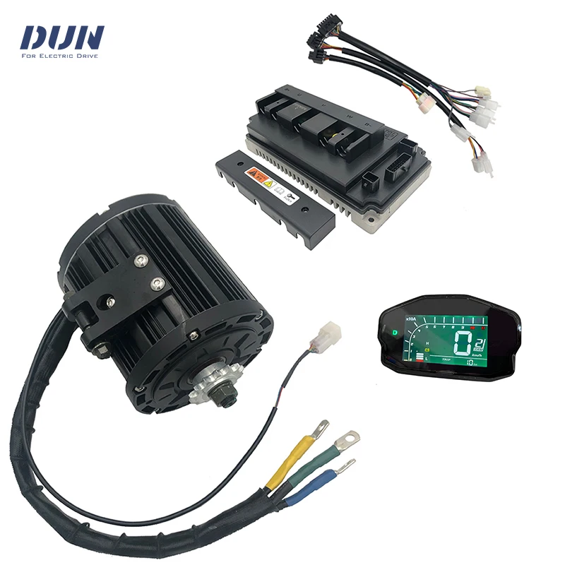 QS138 3000W PMSM V1Mid Drive Motor Kits EM150 LANDE Controller with DKD LCD Speedometer