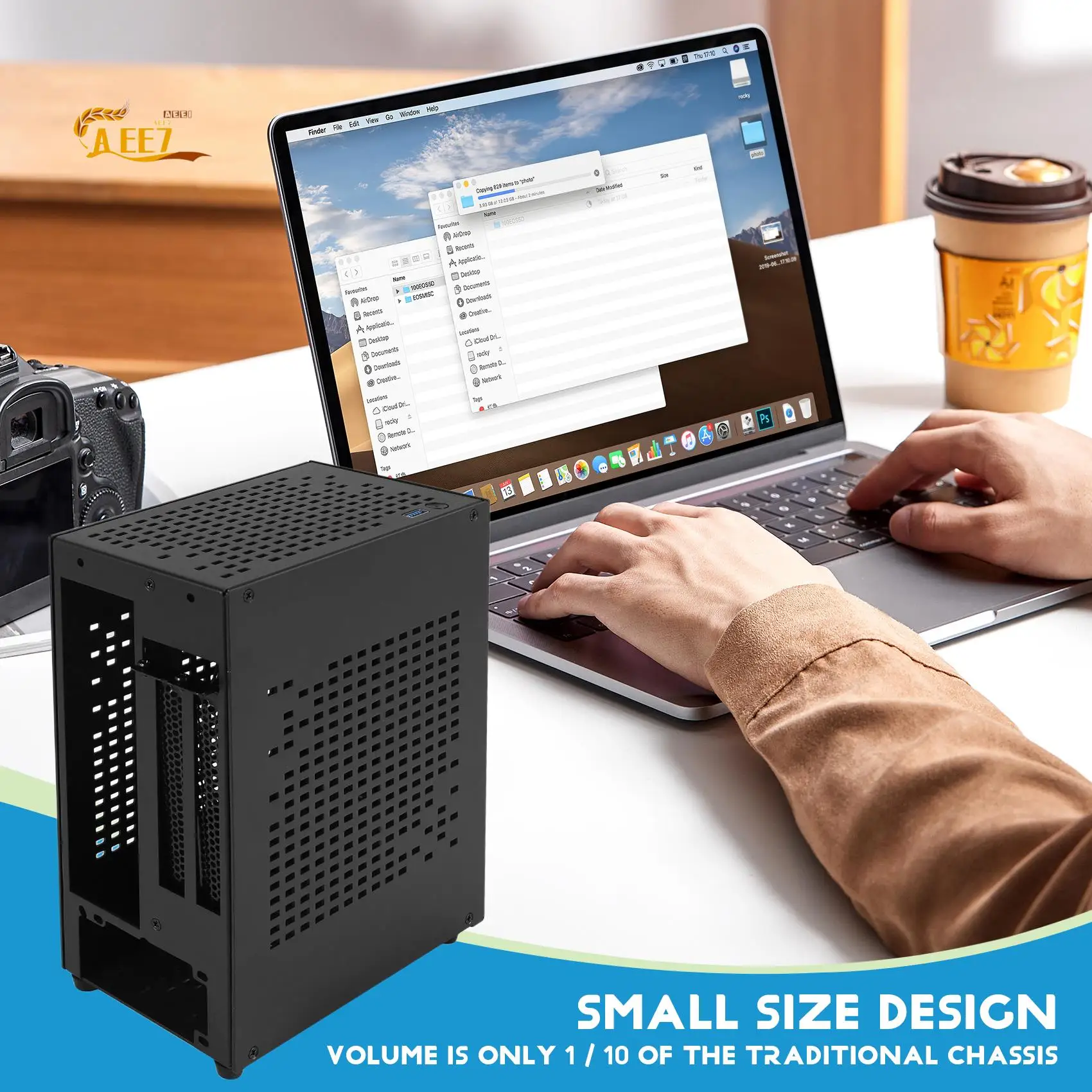 

AEE7-A07 Mini ITX Корпус для компьютера Корпус HTPC Корпус USB3.0 ITX Корпус с удлинителем видеокарты