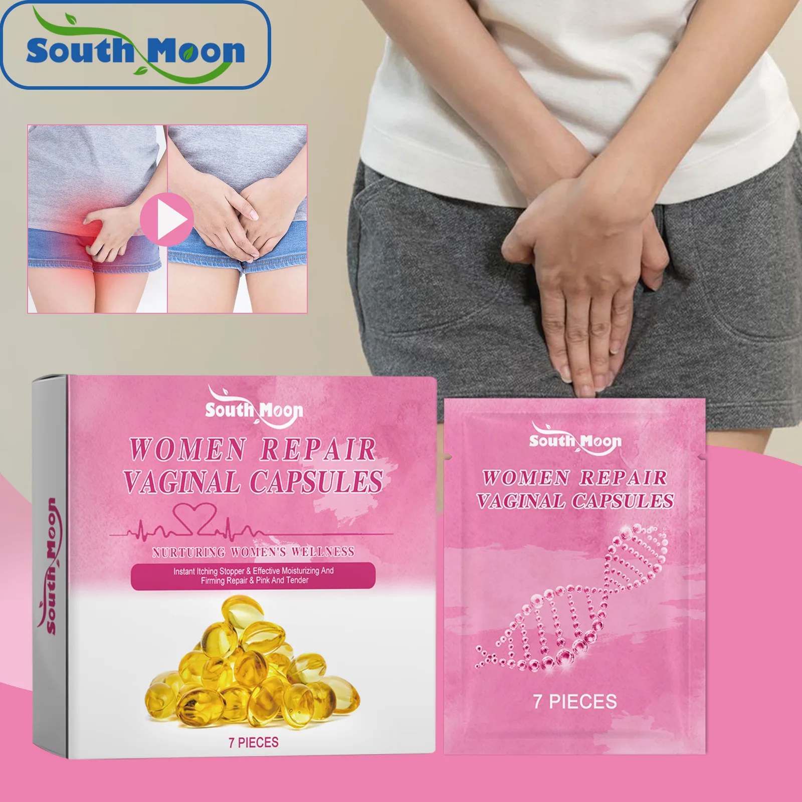 Vagina Shrinking Capsule Tighten Reduce Private Part Itchy Deodorant Prevent Infection Relief Vaginitis Feminine Hygiene Care