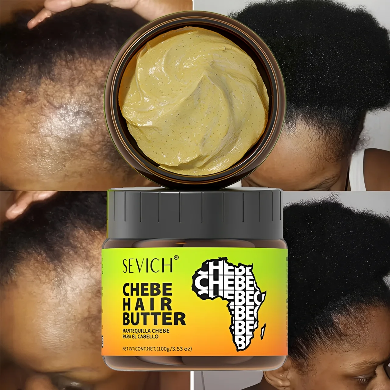 

100% African Pure Organic Hair Mask Chebe Butter Mask Hair Growth Oil Nourish Reduce Hair Loss Anti-Breakage Hair Conditioner