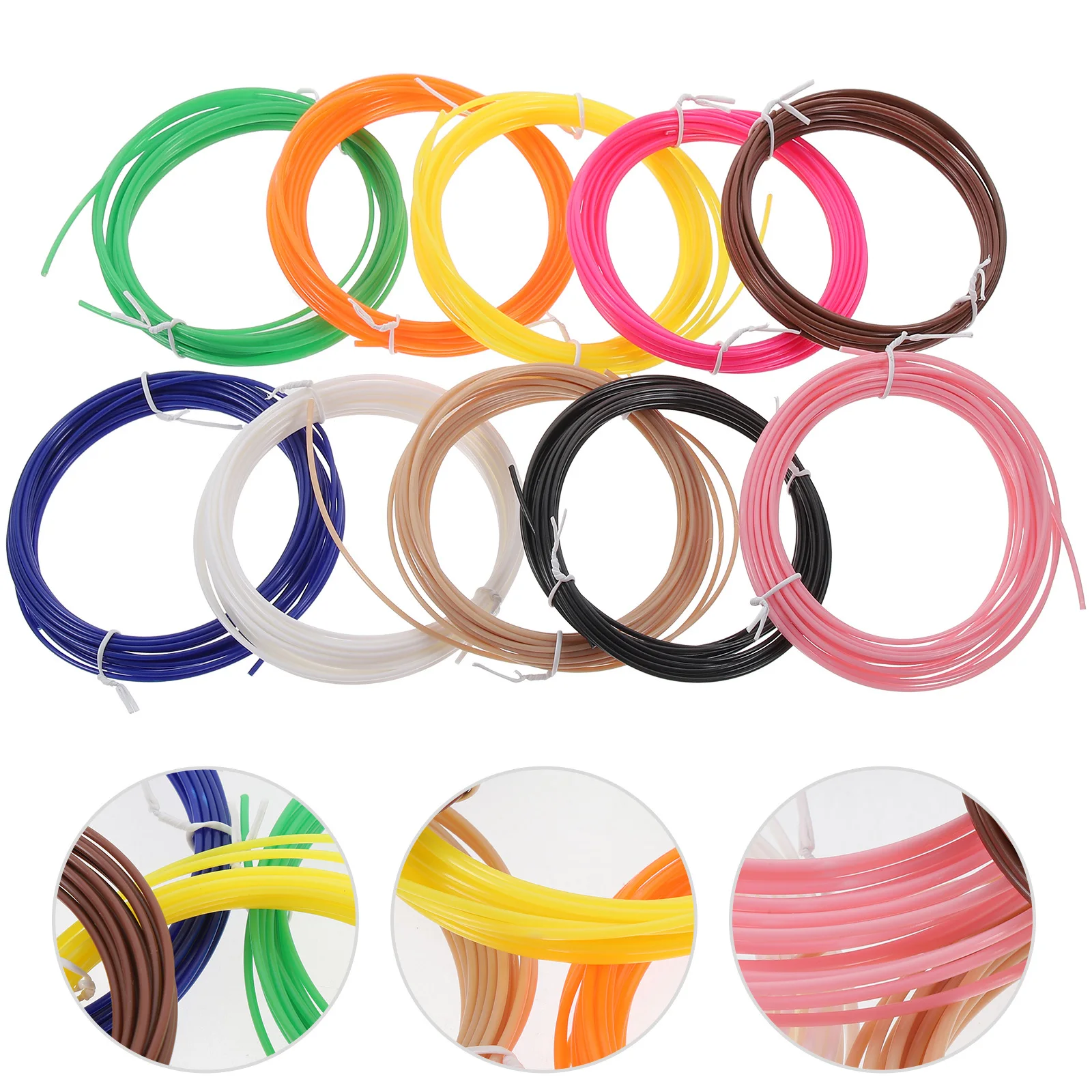 10Pcs 1.75mm 3D Printer Filament Roll High Toughness Low Tolerance Stable Printing 3D Printer Filaments Filament 1.75