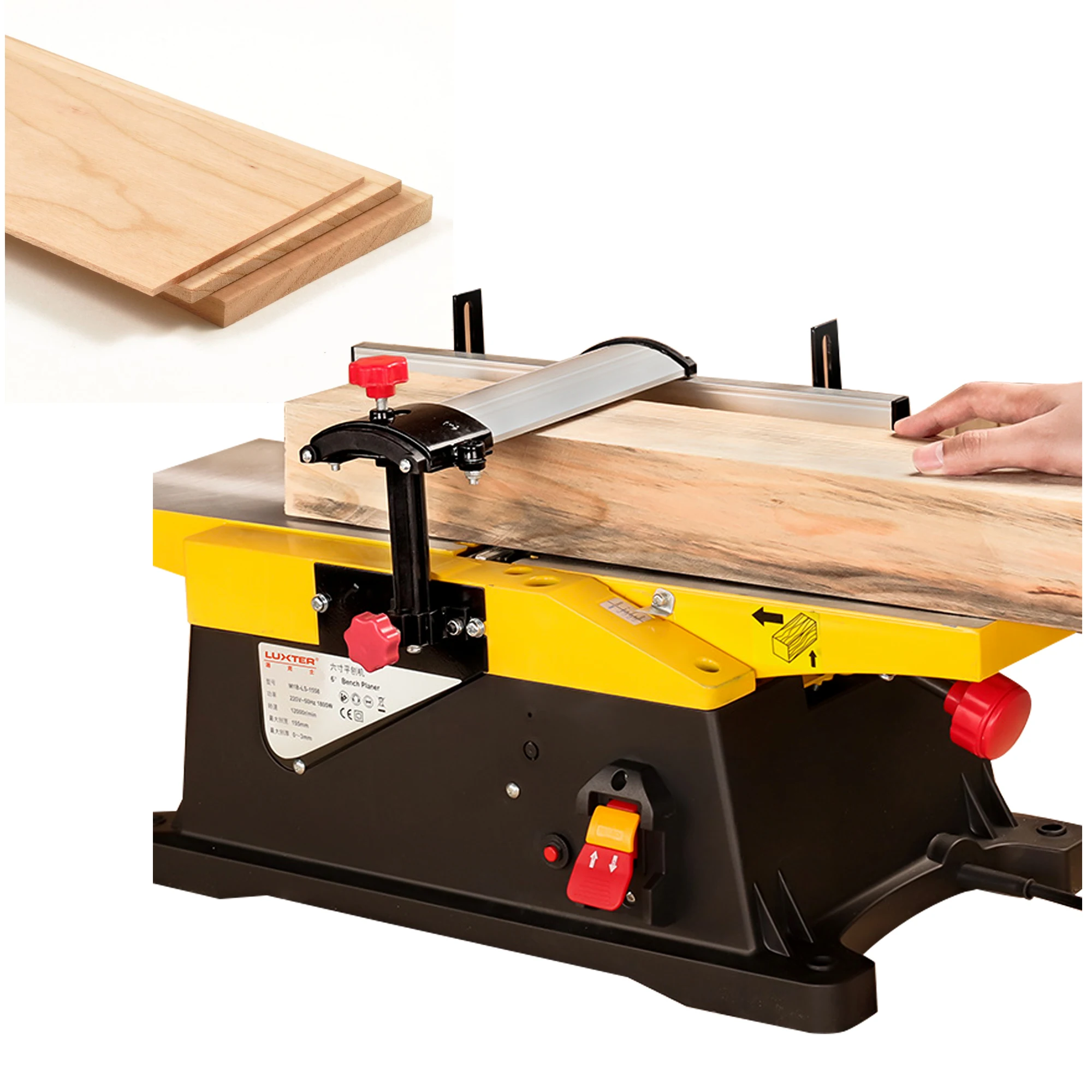 220V Multifunctional Electric Planer Woodworking Desktop Planning Machine Small Household Power Tools Wood Carving Tool