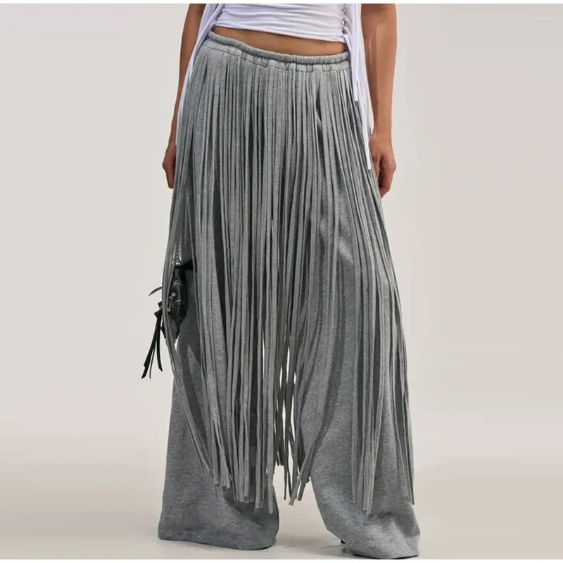 Revers-Taillenbetonte Mäntel mit Gebogenem Saum, Quasten-Hosen-Sets, Damen-Streetwear, Schlanke Jacken mit Reißverschluss, Weite Hosen, Schicke Damen-Outfits, Neu – Detail 14