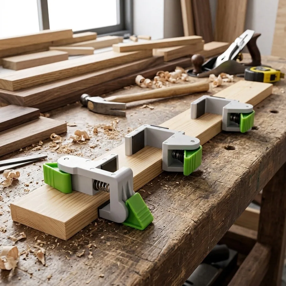 DIY Woodworking Positioning Clamp for Cabinet Assembly - Sturdy Quick Clamping Tool No Damage Portable 80x47mm