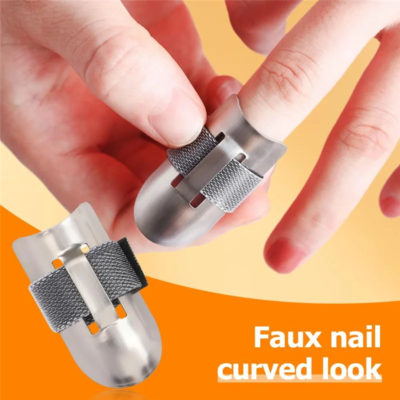 ABGH-10PCS Ochraniacze na palce Osłony palców do krojenia żywności Wielofunkcyjne narzędzia do ochrony dłoni ze stali nierdzewnej