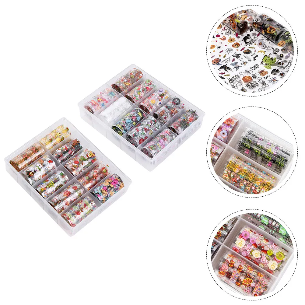 

20 Sheets Nail Star Paper Art Sticker Christmas Manicure Stickers Decals DIY Beautiful Patterns Safe Eco Friendly