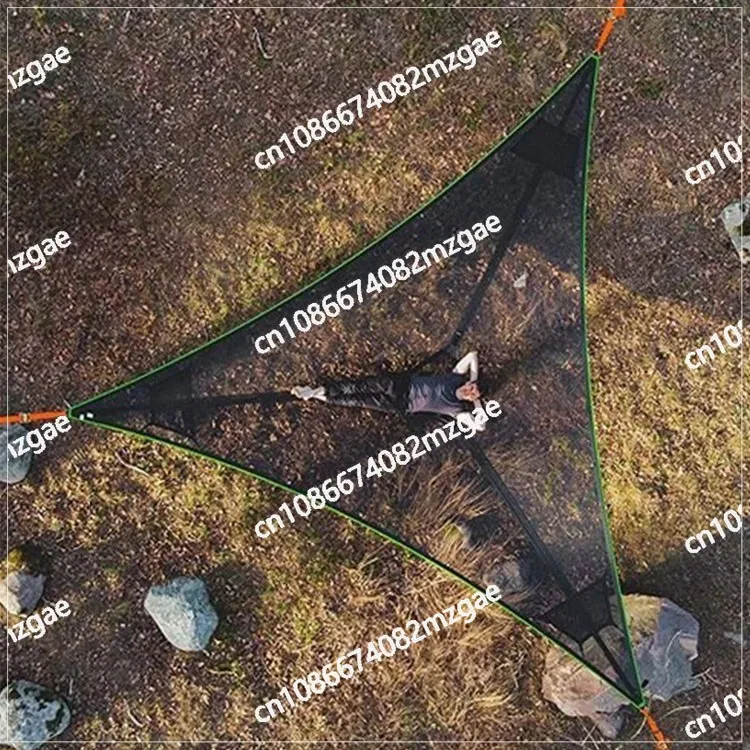 Portable multi-person triangular hammock equipment network outdoor camping camping hammock