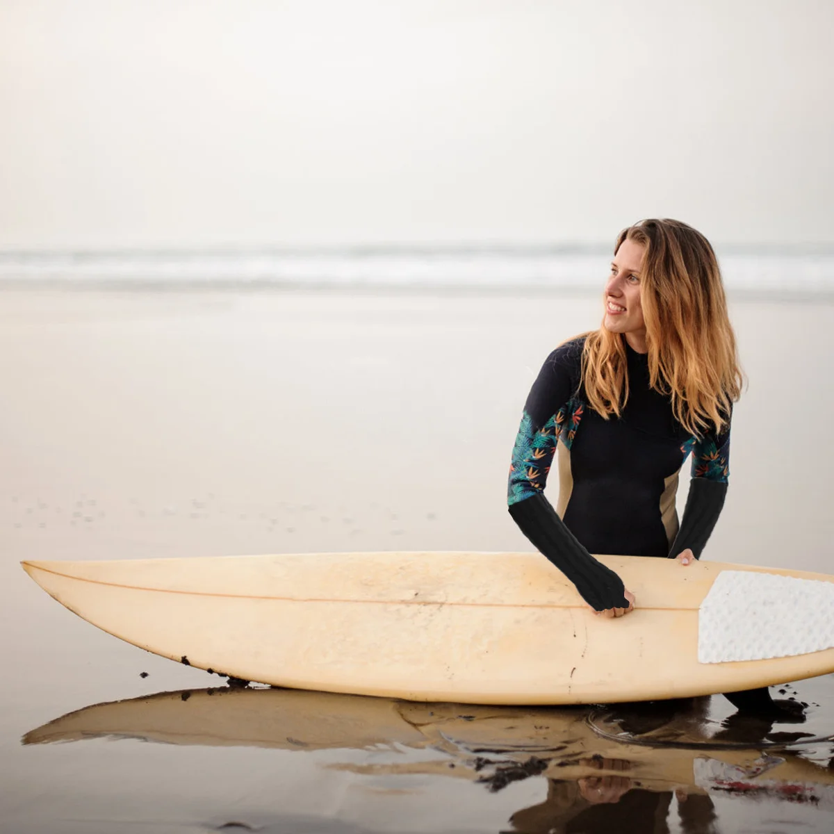 

1Pair Fingerless Warm Gloves Knitted Forearm Sleeves Winter Cuff Long Covers Outdoor Sports Running Golf Fishing Boating