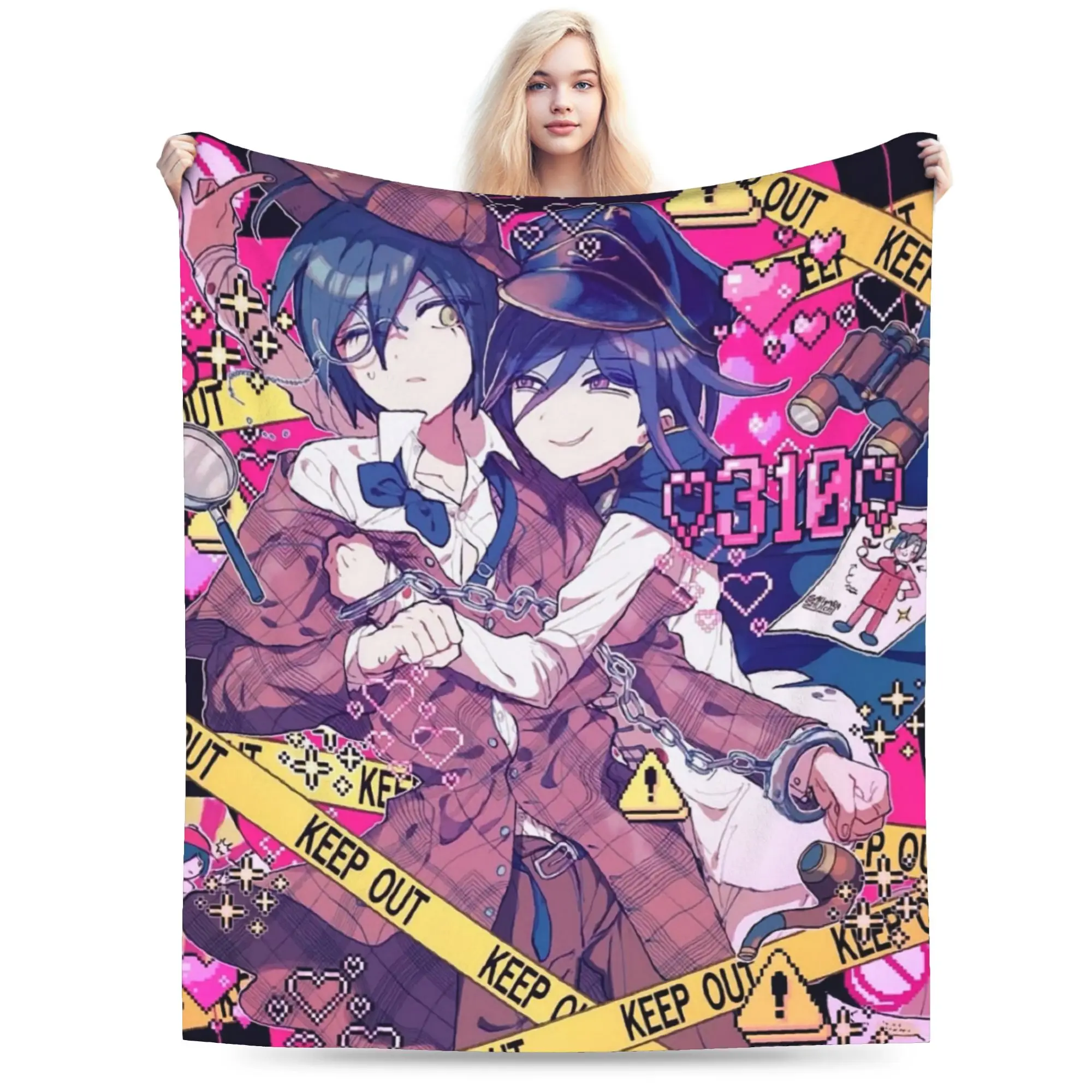 Danganronpa Plush Blanket Girls Boys Nagito Komaeda The Ultimate Flannel Throw Blanket For Home Decor Super Soft Bedspread Gift