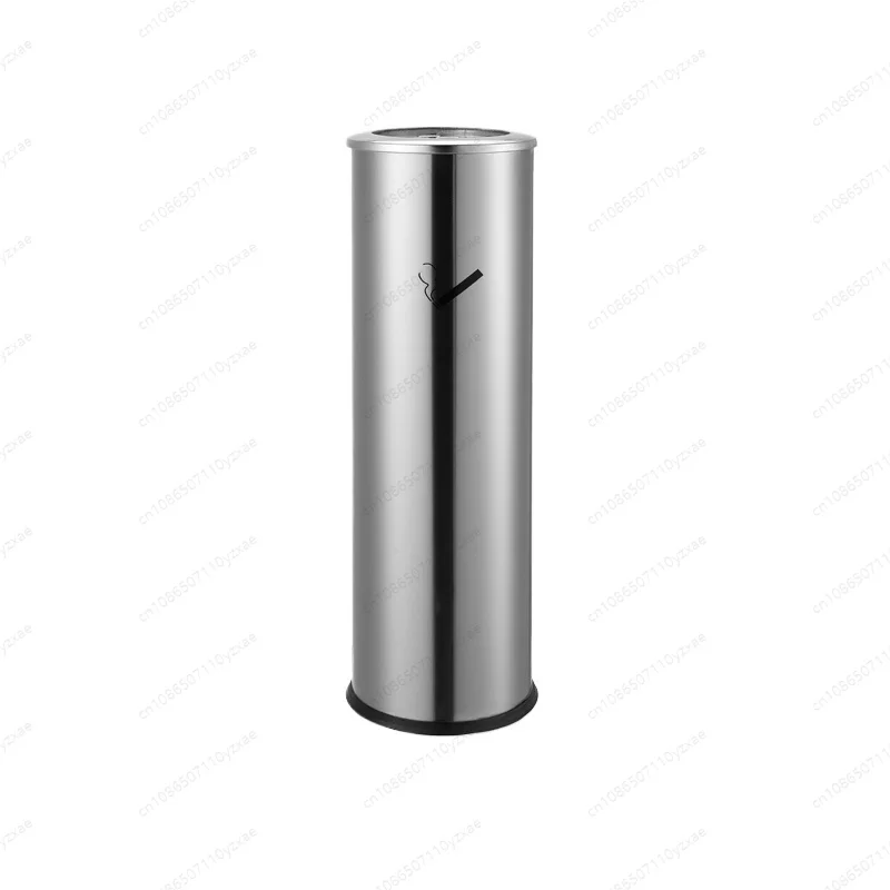Vertical floor-to-ceiling smoke extinguishing column, stainless steel ash bucket