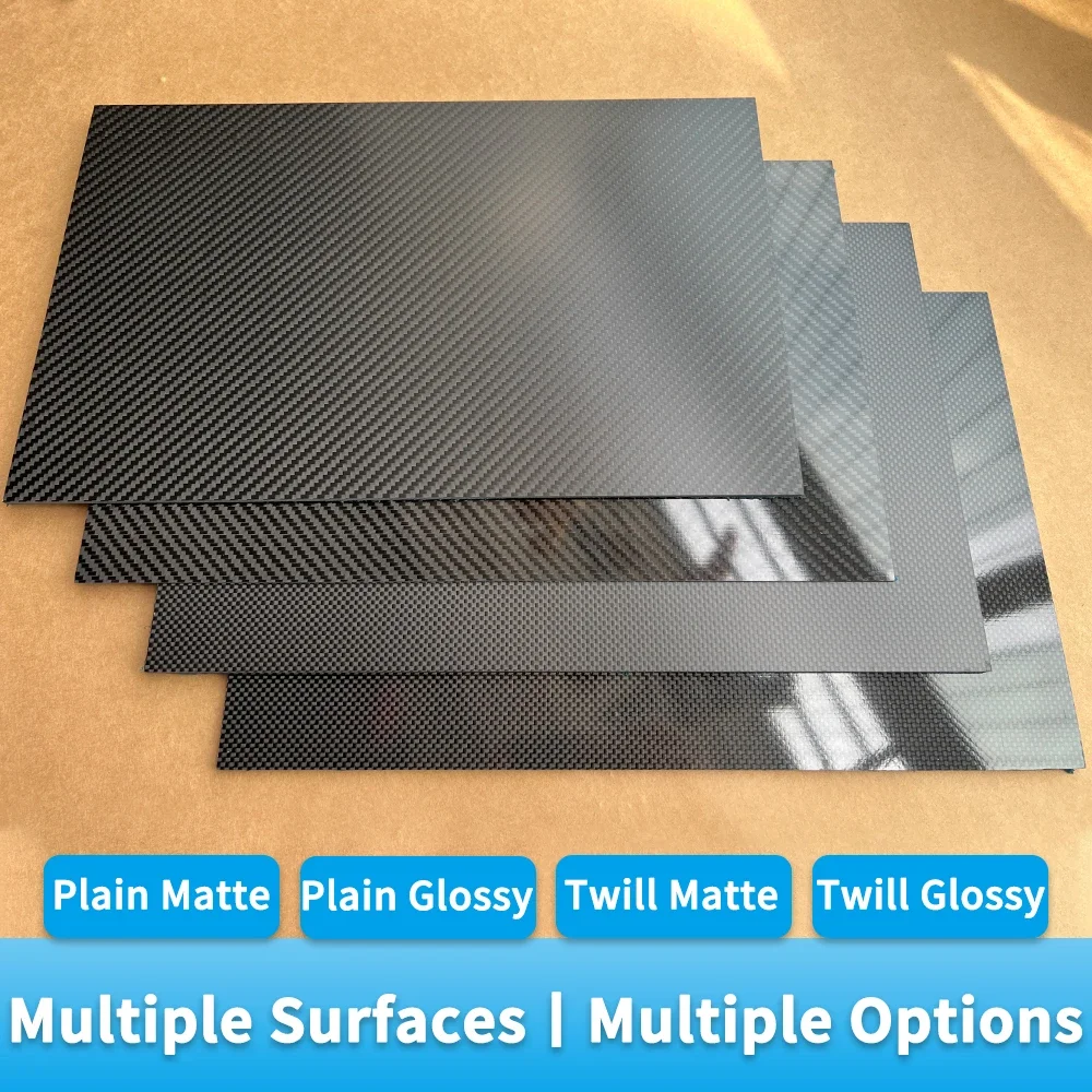 300x400mm Full 3K Carbon Fiber Plate Sheet High Strength Carbon Board Panel Thickness0.5mm 1.0mm 1.5mm 2mm 2.5mm 3mm 4mm 5mm 6mm