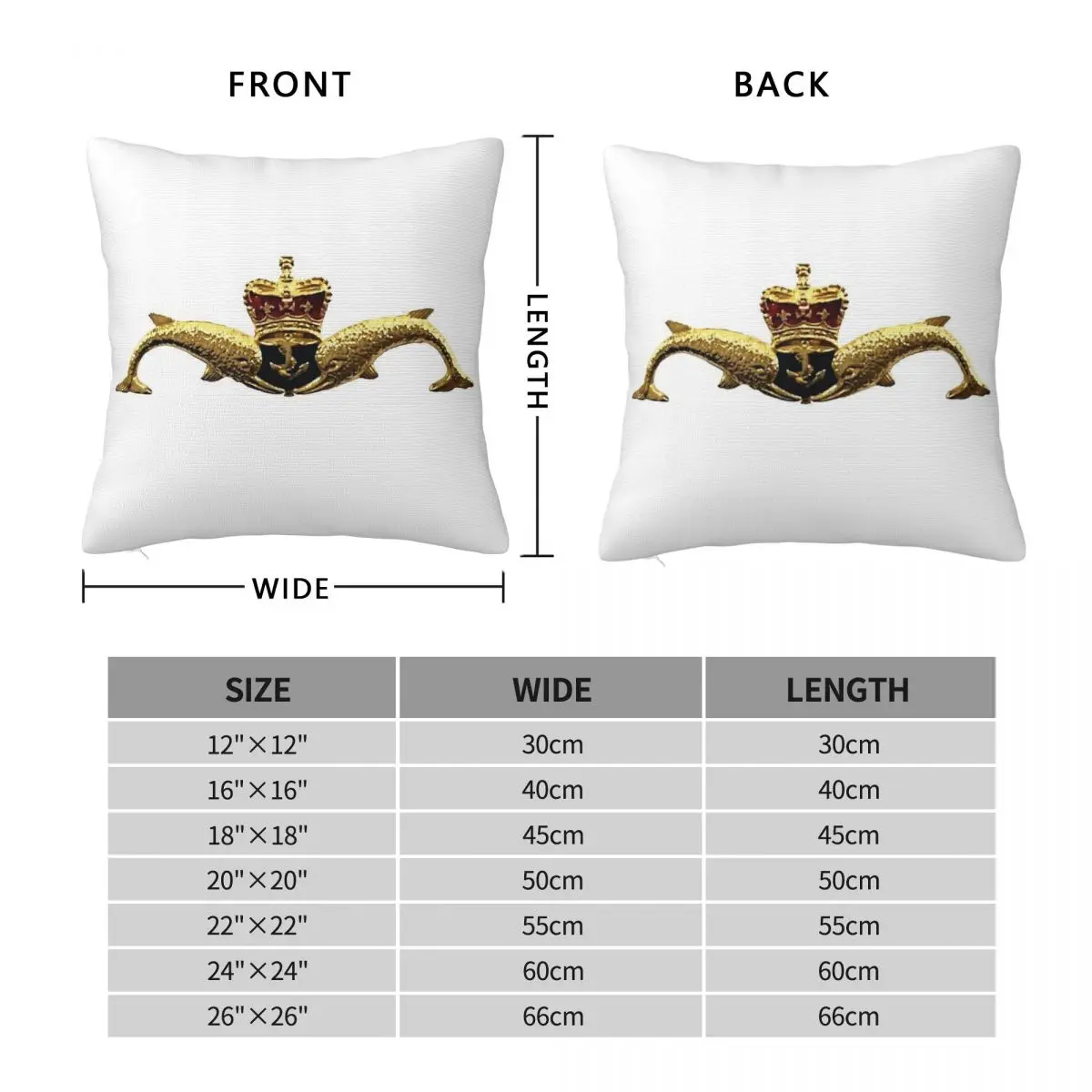 Uk Submariner Dolphins Square Pillowcase Polyester Linen Velvet Pattern Zip Decor Room Cushion Cover