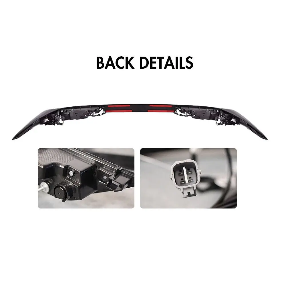 1 مجموعة الدخان LED أضواء خلفية الجمعية لتويوتا هايلاندر 2020-2024 متتابعة بدوره إشارة الجذع الخلفية مصابيح الفرامل الرسوم المتحركة #6