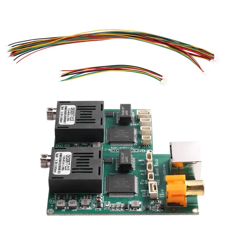 New Arrivals-DC 5.5-26V TTL Optical Transceiver 100KM Video+ Network+ TTL Module Optical Terminal Equipment