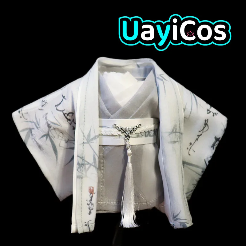 20cm Doll Clothes Bamboo Leaves Vintage Ancient Gray Brown  Clothing Suit Stuffed Plushies Doll Accessories Anime Toy Kids Gifts